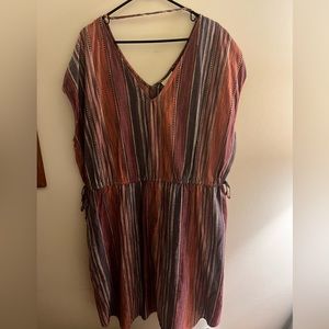 Universal Thread Sleeveless Drawstring Waist Dress - Multi Colored - Size 4XL